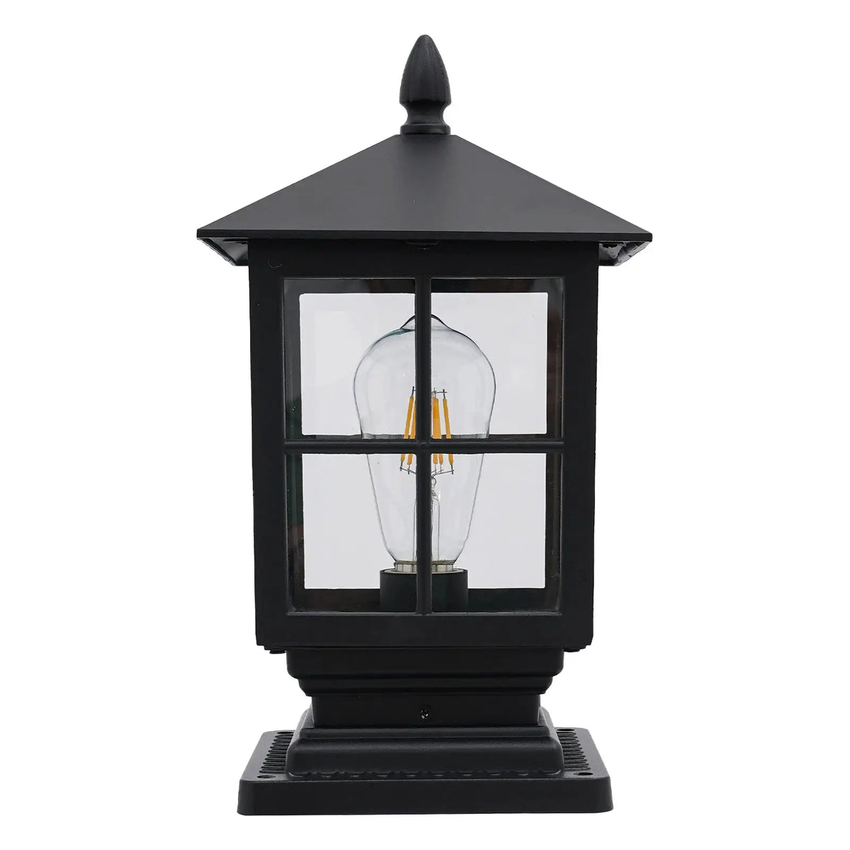 Retro and Elegant Post Light, Aluminum Alloy Post Light, Outdoor Post Lantern E27 for Indoor & Outdoor,Porches, Paths, Entrances from PriceLows™