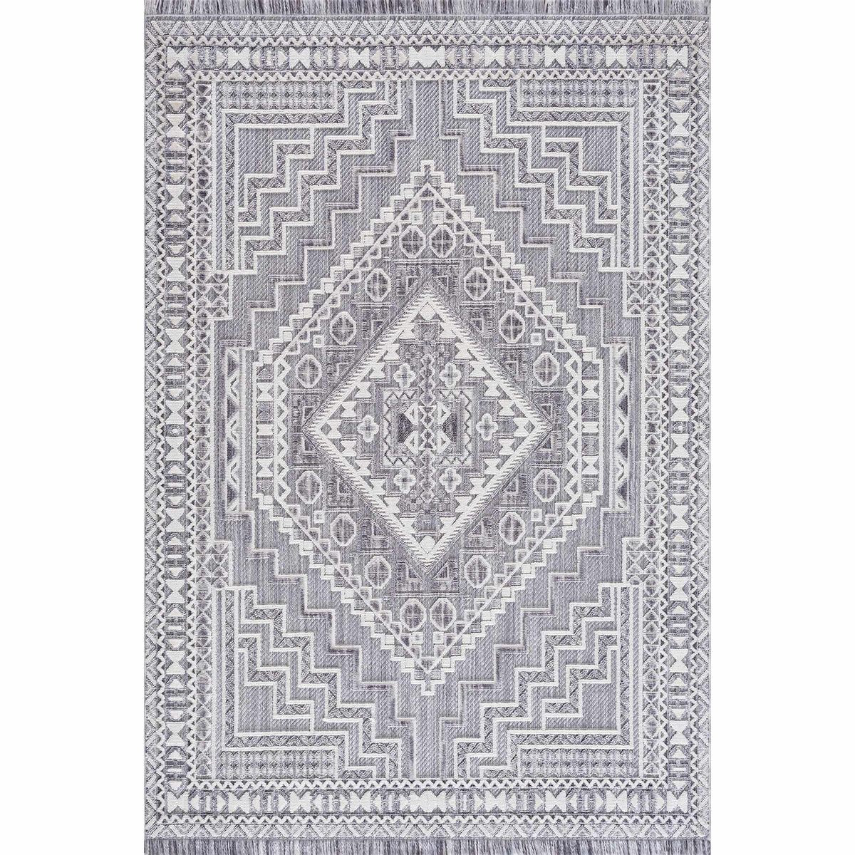 Alya Charcoal Textured Area Rug from PriceLows™
