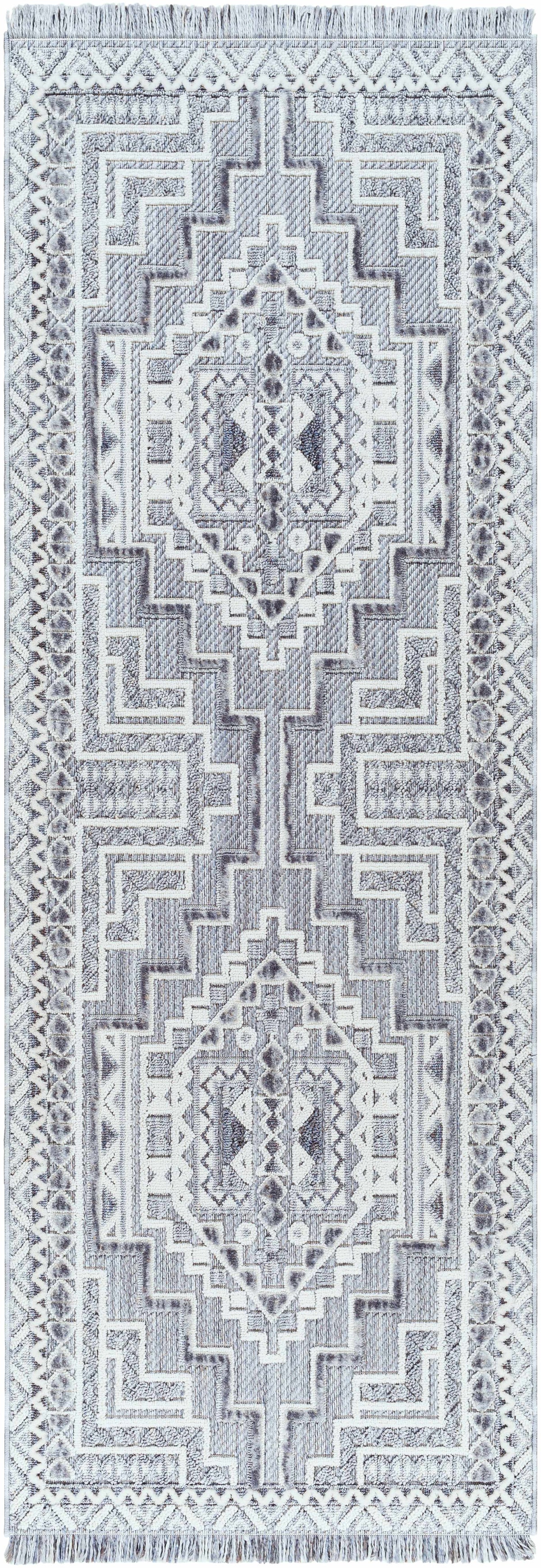 Alya Charcoal Textured Area Rug from PriceLows™