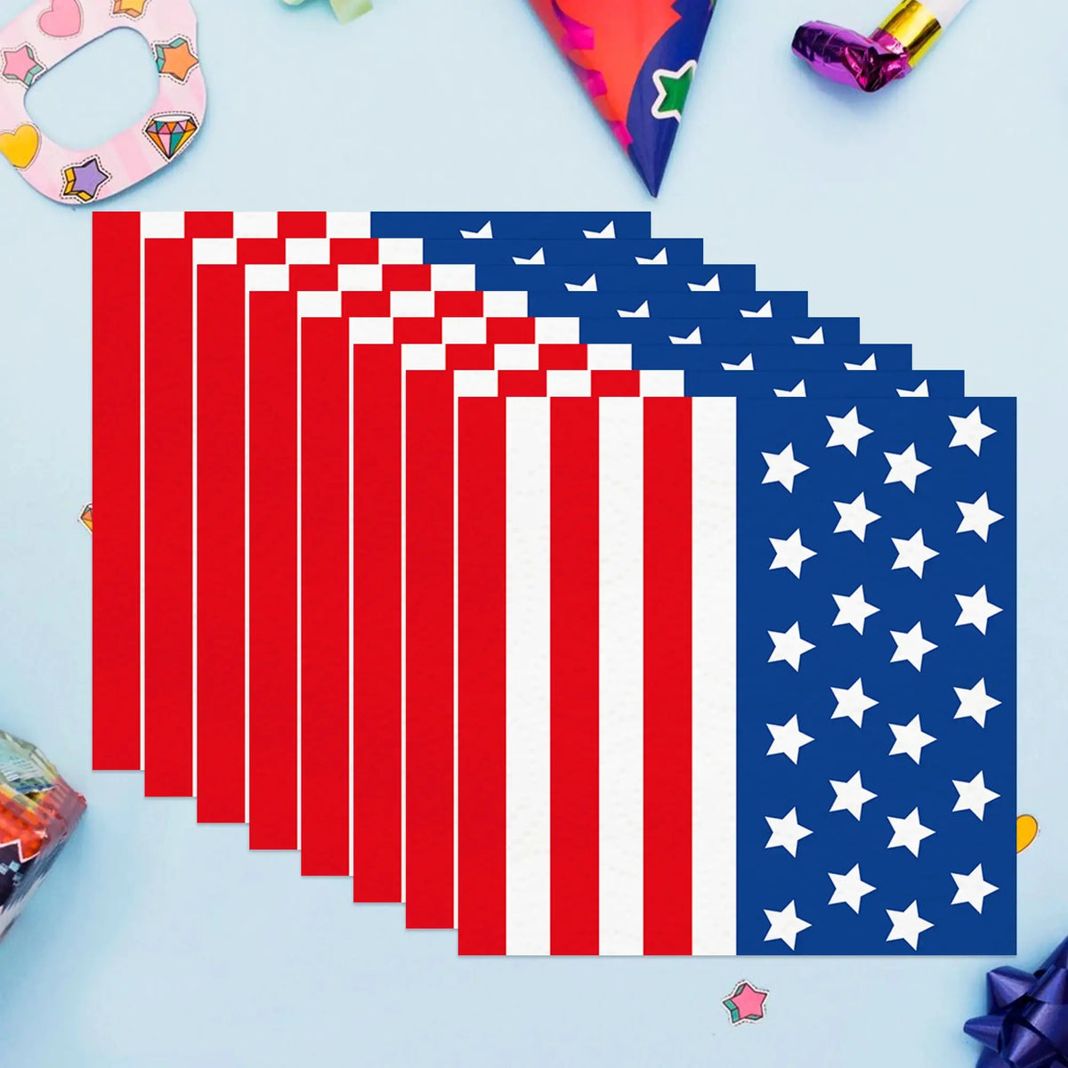 American Independence Day Napkins | Red White Blue | PriceLows™