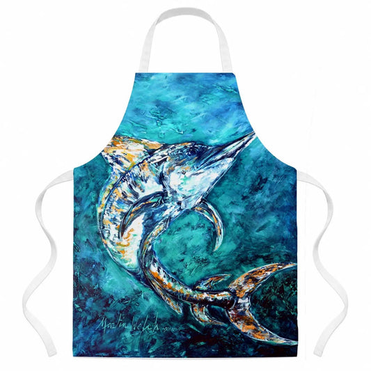 Kitchen Apron | Bib Style Unisex | 27"W x 30"H | American Marlin