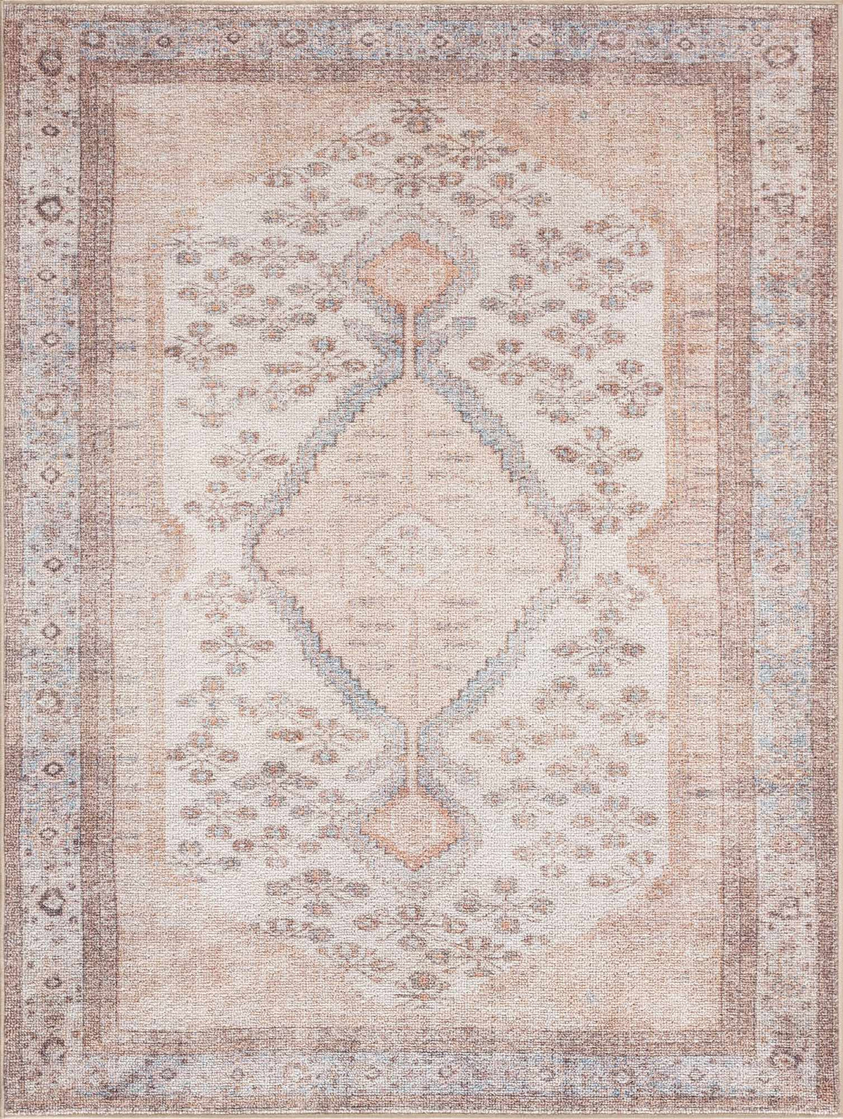 Analu Peach Washable Area Rug from PriceLows™