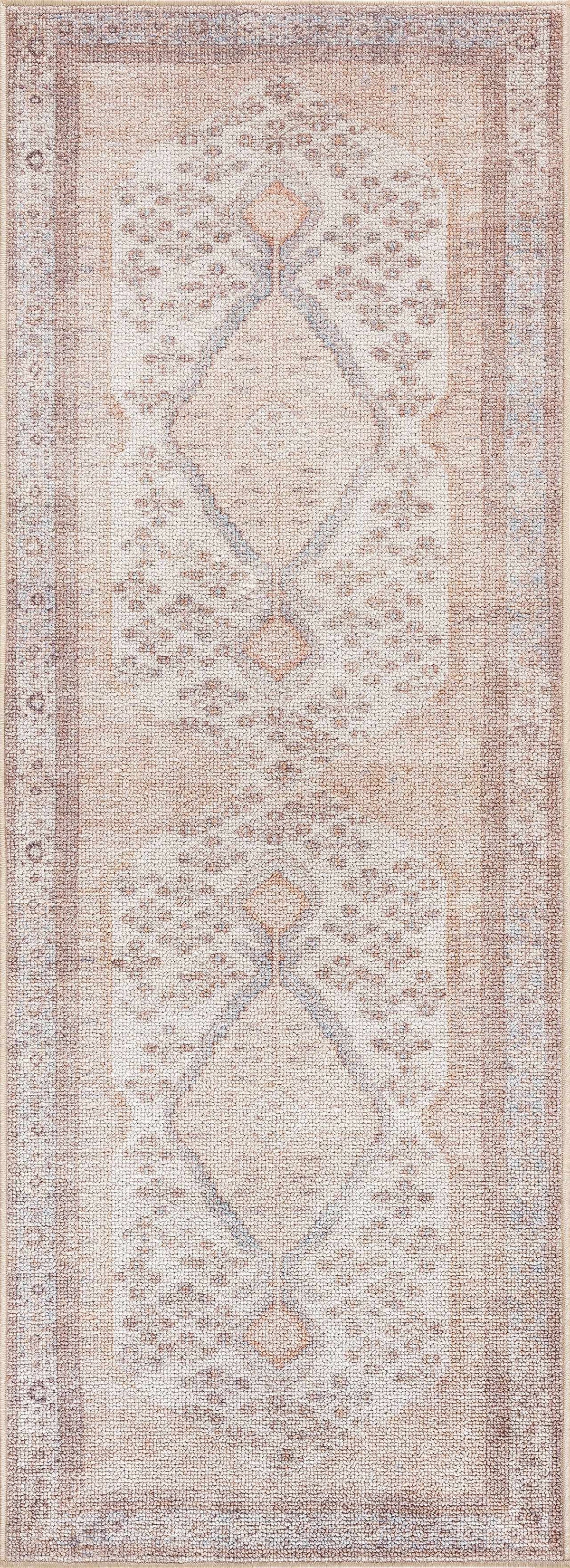 Analu Peach Washable Area Rug from PriceLows™