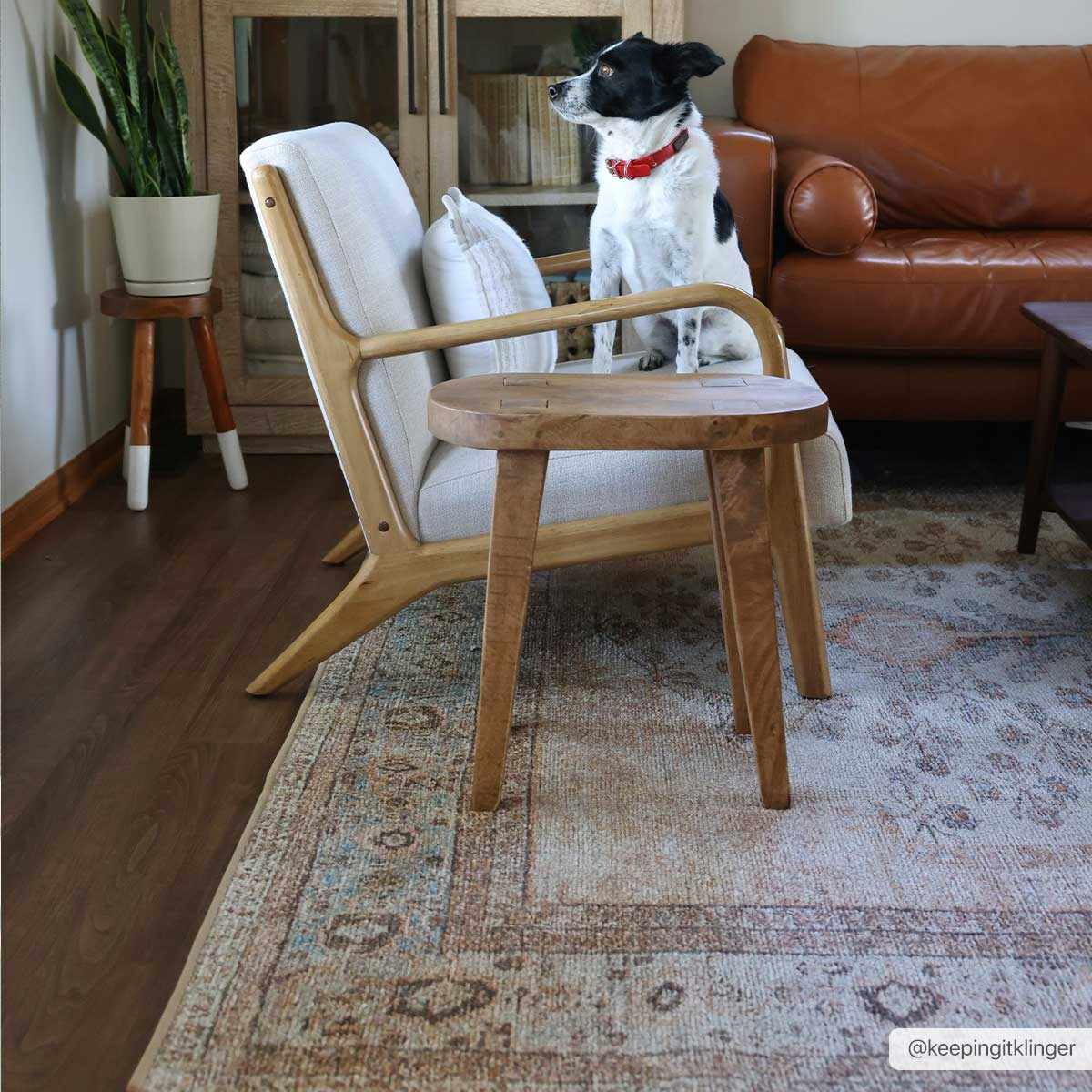 Analu Peach Washable Area Rug from PriceLows™