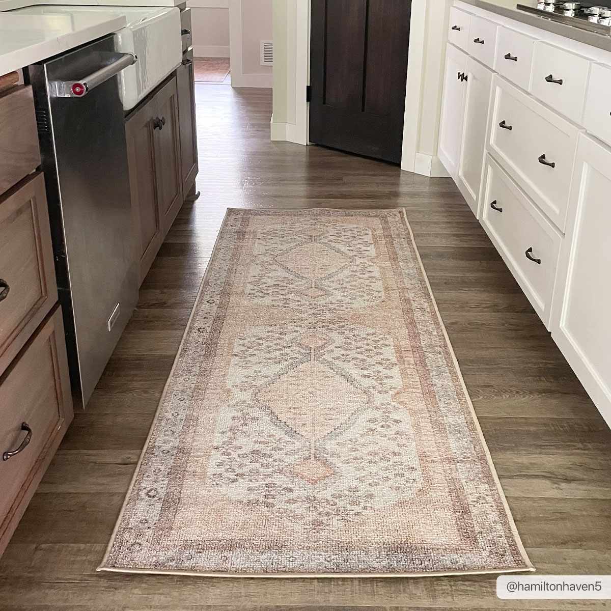 Analu Peach Washable Area Rug from PriceLows™