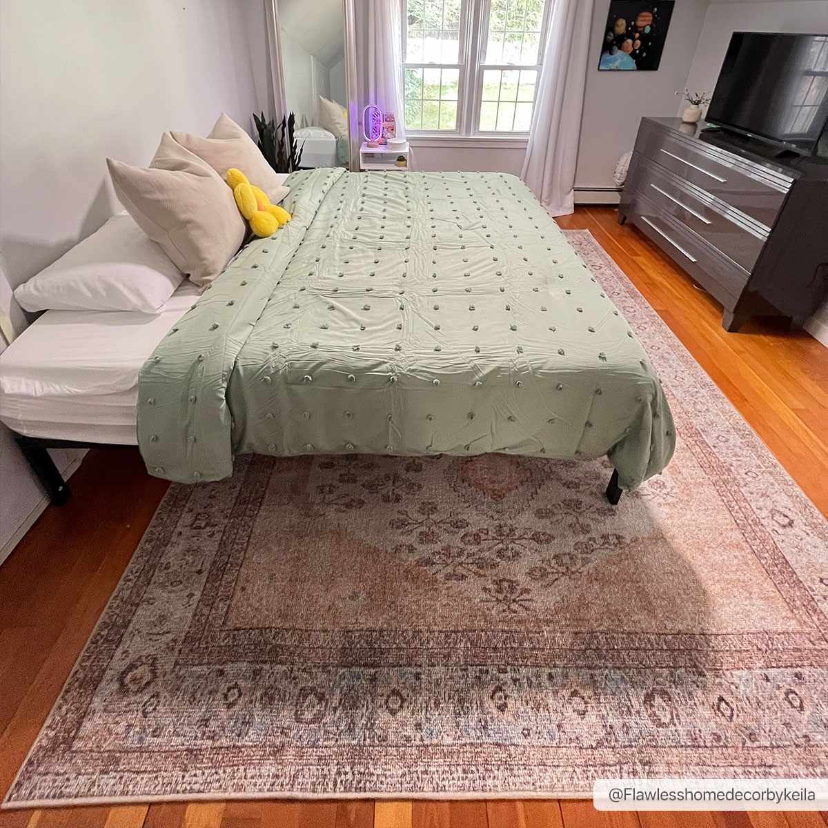 Analu Peach Washable Area Rug from PriceLows™