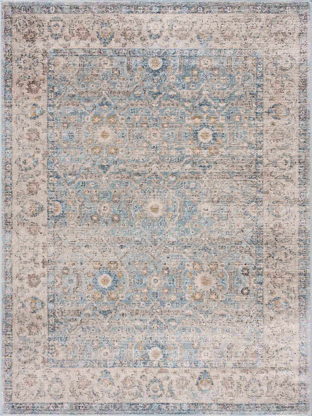 Anana Silver Blue & Beige Area Rug from PriceLows™