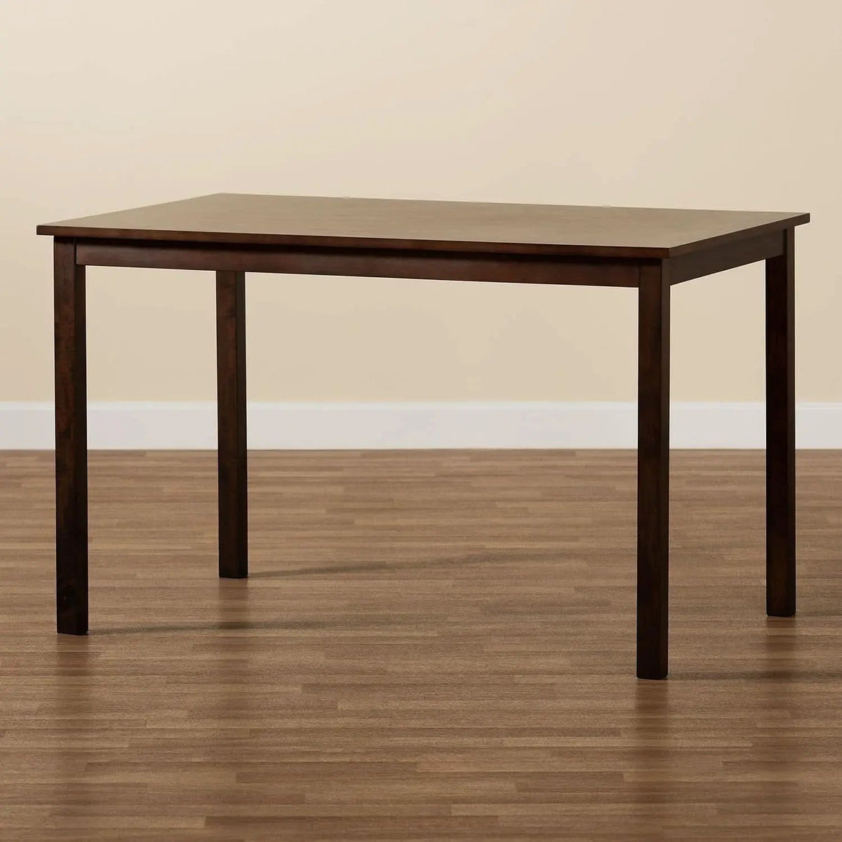 Andrew Modern Dining Table Dark Brown Hardwood Finish from PriceLows™
