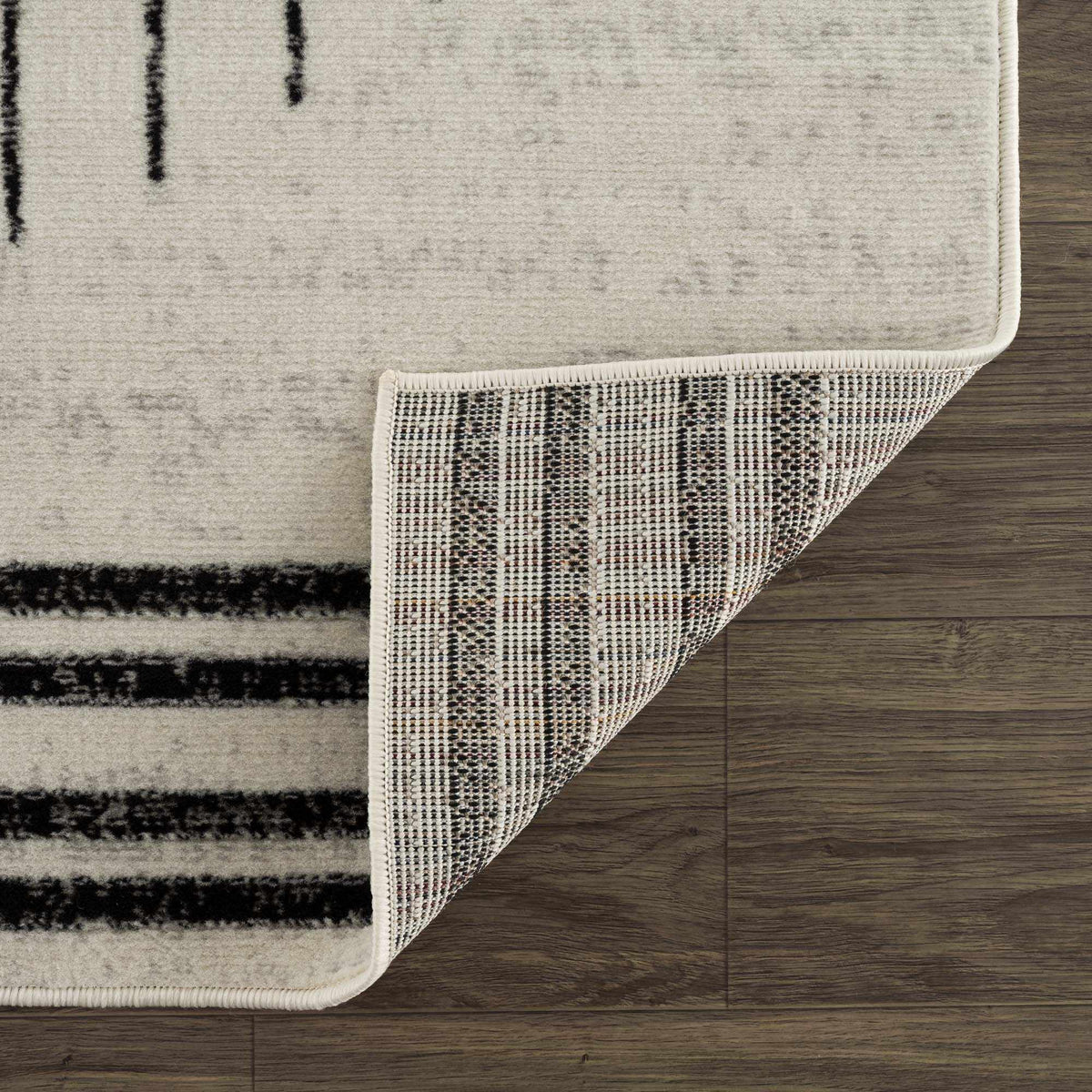 Angus Abstract Black and White Area Rug from PriceLows™