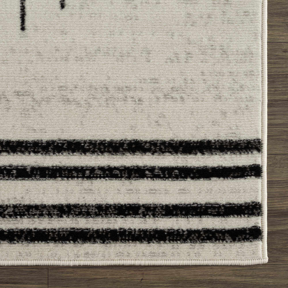 Angus Abstract Black and White Area Rug from PriceLows™