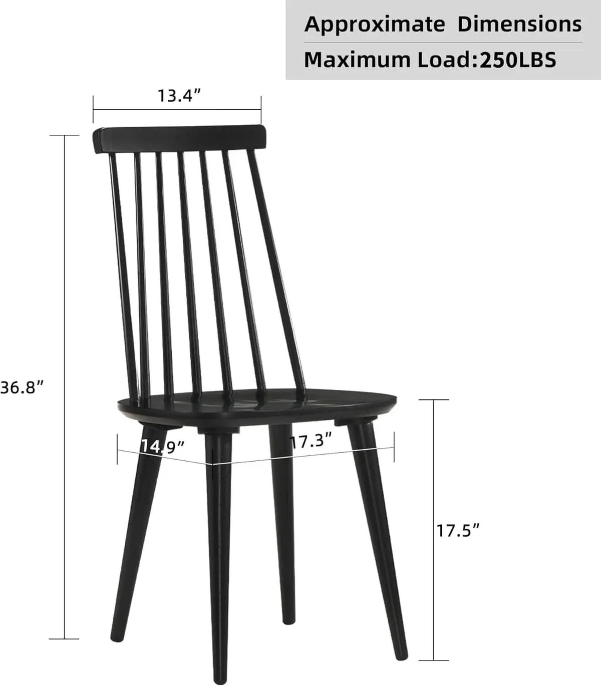 Antique Walnut Hardwood Spindle Back Dining Chairs from PriceLows™