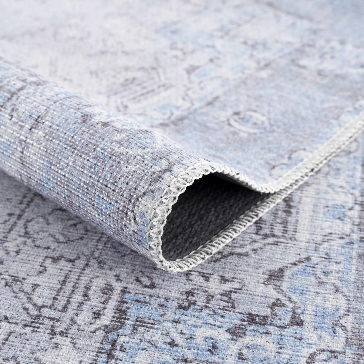 Aqua Rosman Washable Area Rug from PriceLows™