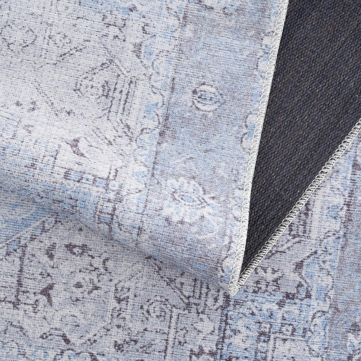 Aqua Rosman Washable Area Rug from PriceLows™