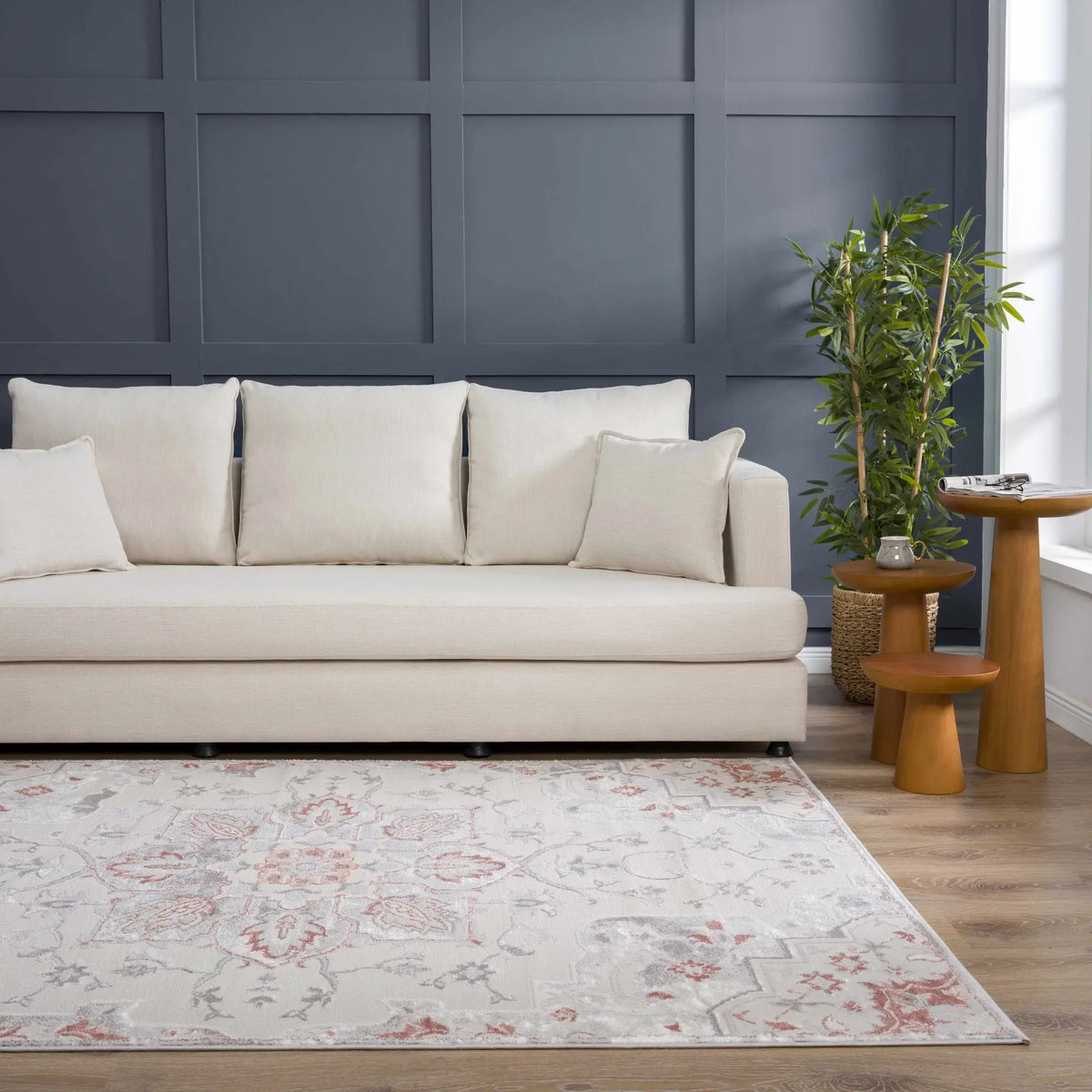Calum Pink & Gray Area Rug from PriceLows™