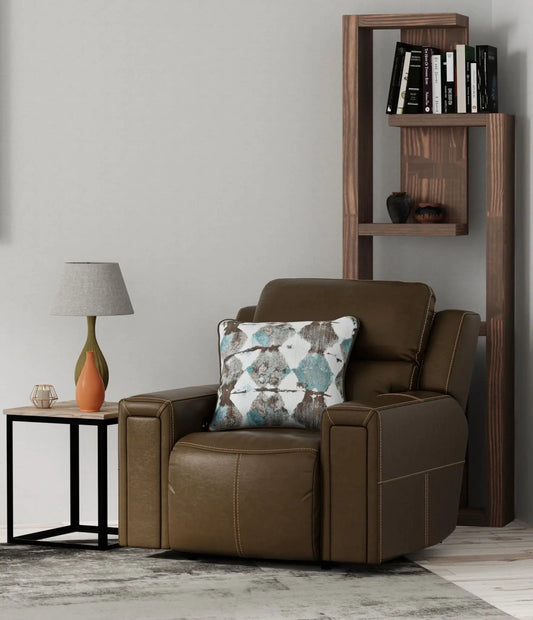 Arezzo Power Headrest Power Lay Flat Recliner With Zero Gravity/Extended Ottoman | 2 Pieces | Leather | Living Room