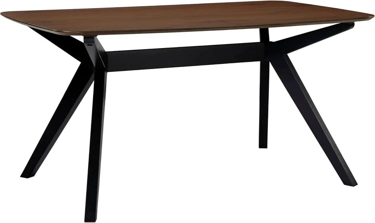 Arley Modern Dining Table For 4 Walnut Brown Solid Wood from PriceLows™