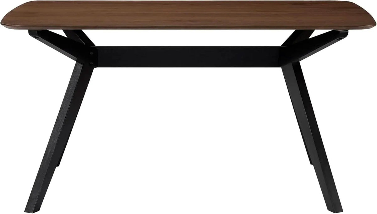 Arley Modern Dining Table For 4 Walnut Brown Solid Wood from PriceLows™