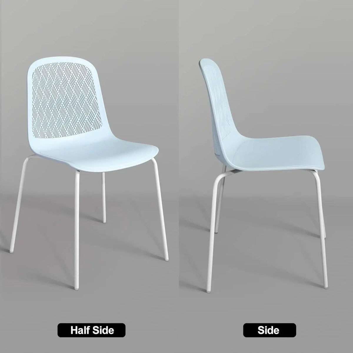 Armless Modern Chairs With Metal Legs Set Of 4 For Dining from PriceLows™