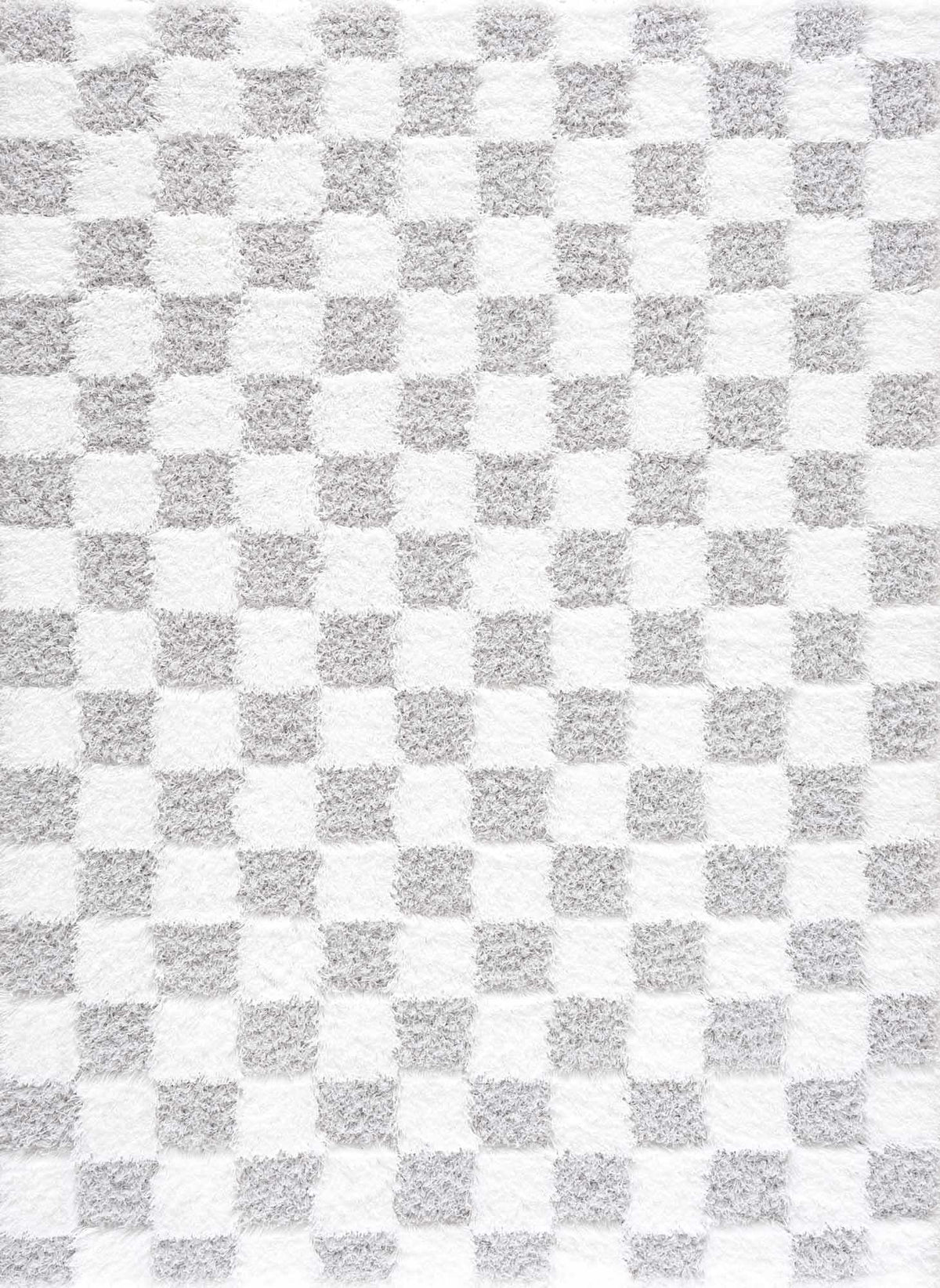 Atira Gray Checkered Area Rug from PriceLows™