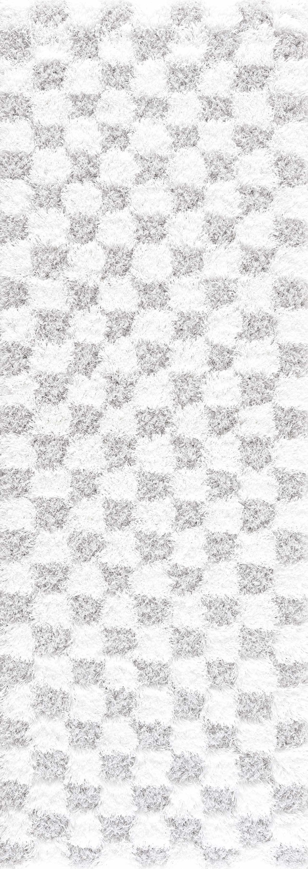Atira Gray Checkered Area Rug from PriceLows™