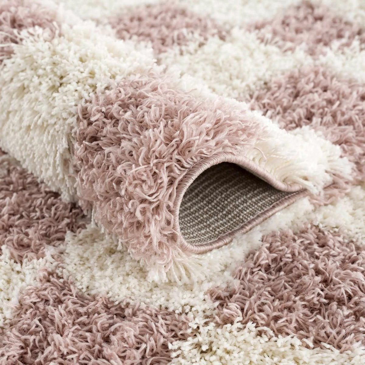 Atira Pink Checkered Area Rug from PriceLows™