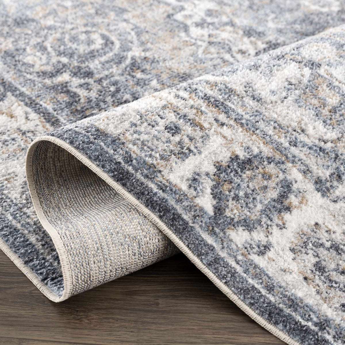 Aurum Blue Washable Area Rug from PriceLows™