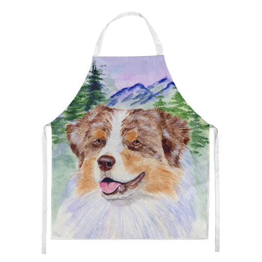 Kitchen Apron | Bib Style Unisex | 27"W x 30"H | Australian Shepherd (Style 2)