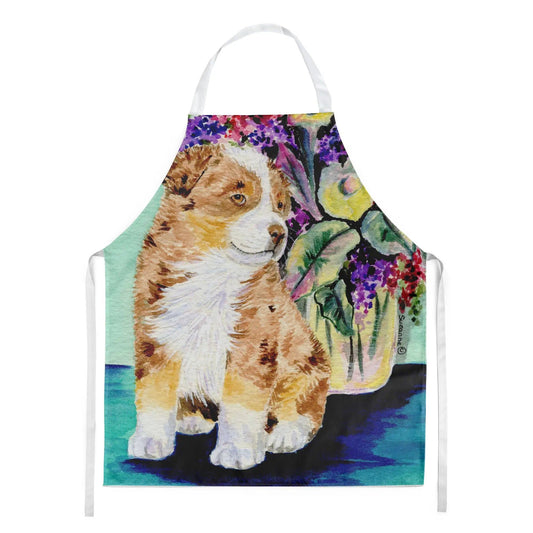Kitchen Apron | Bib Style Unisex | 27"W x 30"H | Australian Shepherd (Style 4)