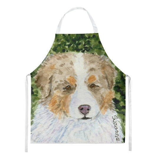 Kitchen Apron | Bib Style Unisex | 27"W x 30"H | Australian Shepherd (Style 9)