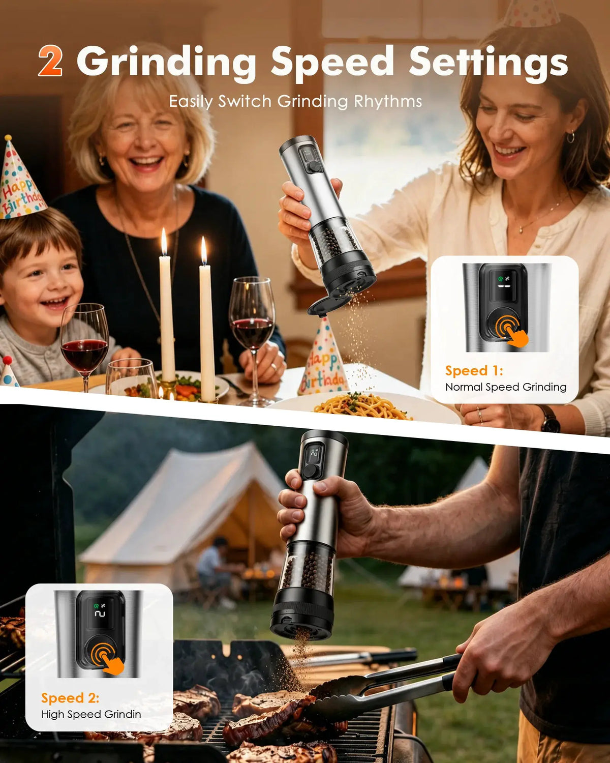 Automatic Salt And Pepper Grinder Set | LED | PriceLows