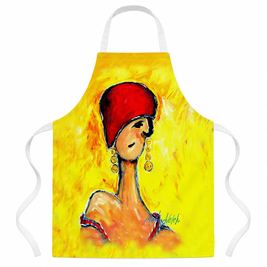 Kitchen Apron | Bib Style Unisex | 27"W x 30"H | Azalines Earrings Lady