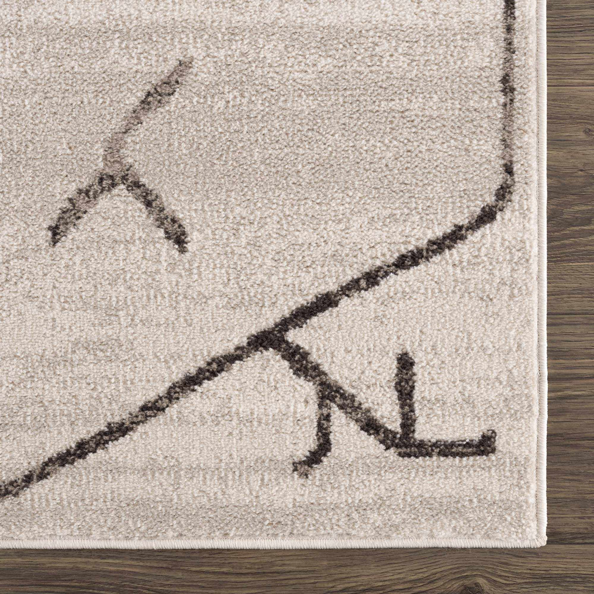 Azzan Cream & Charcoal Area Rug from PriceLows™