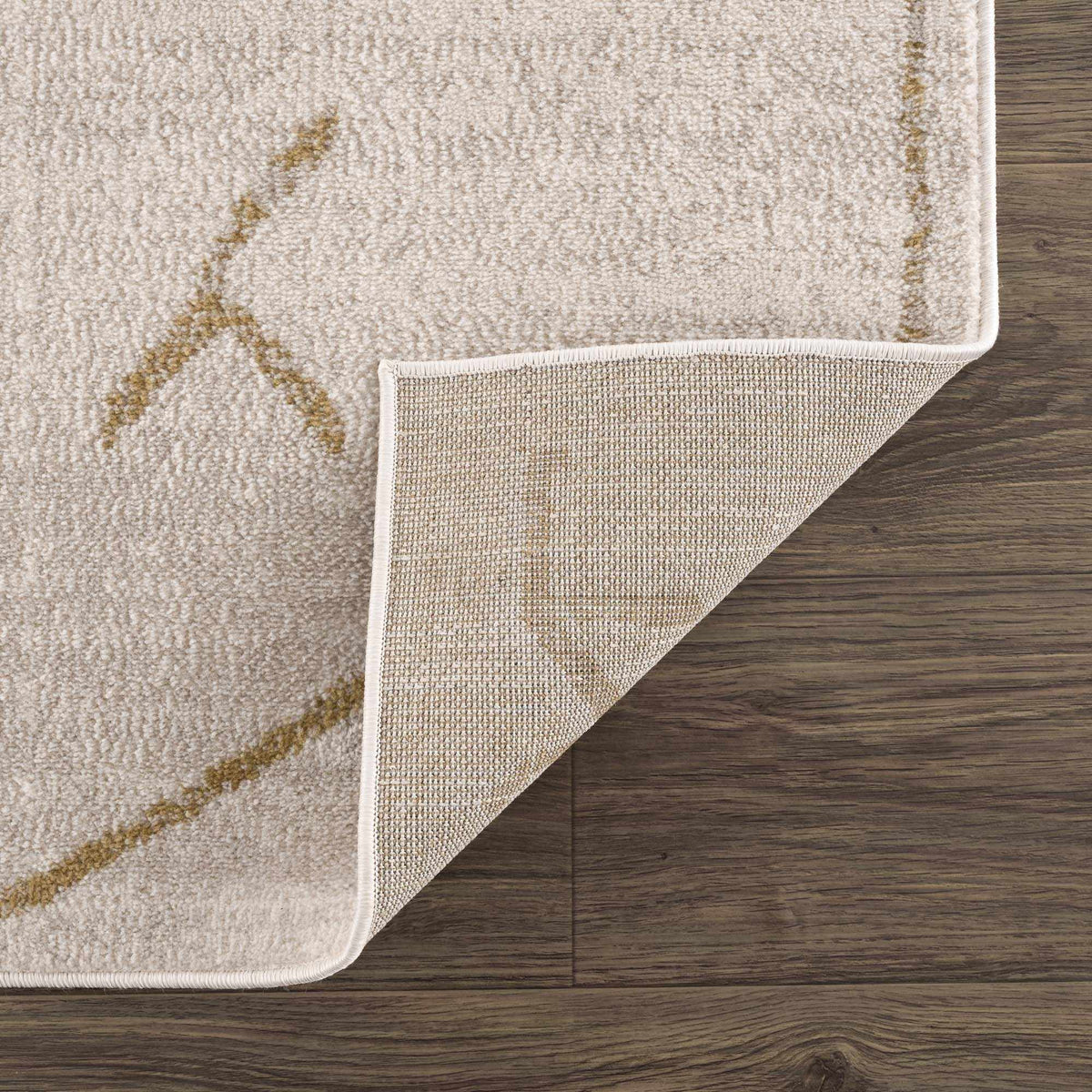 Azzan Cream & Gold Area Rug from PriceLows™