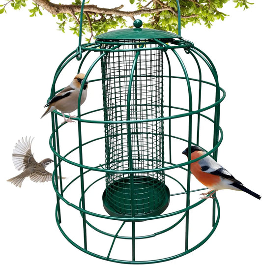Bird Feeder | Mesh Tube Cage | Squirrel Proof | Weather Resistant