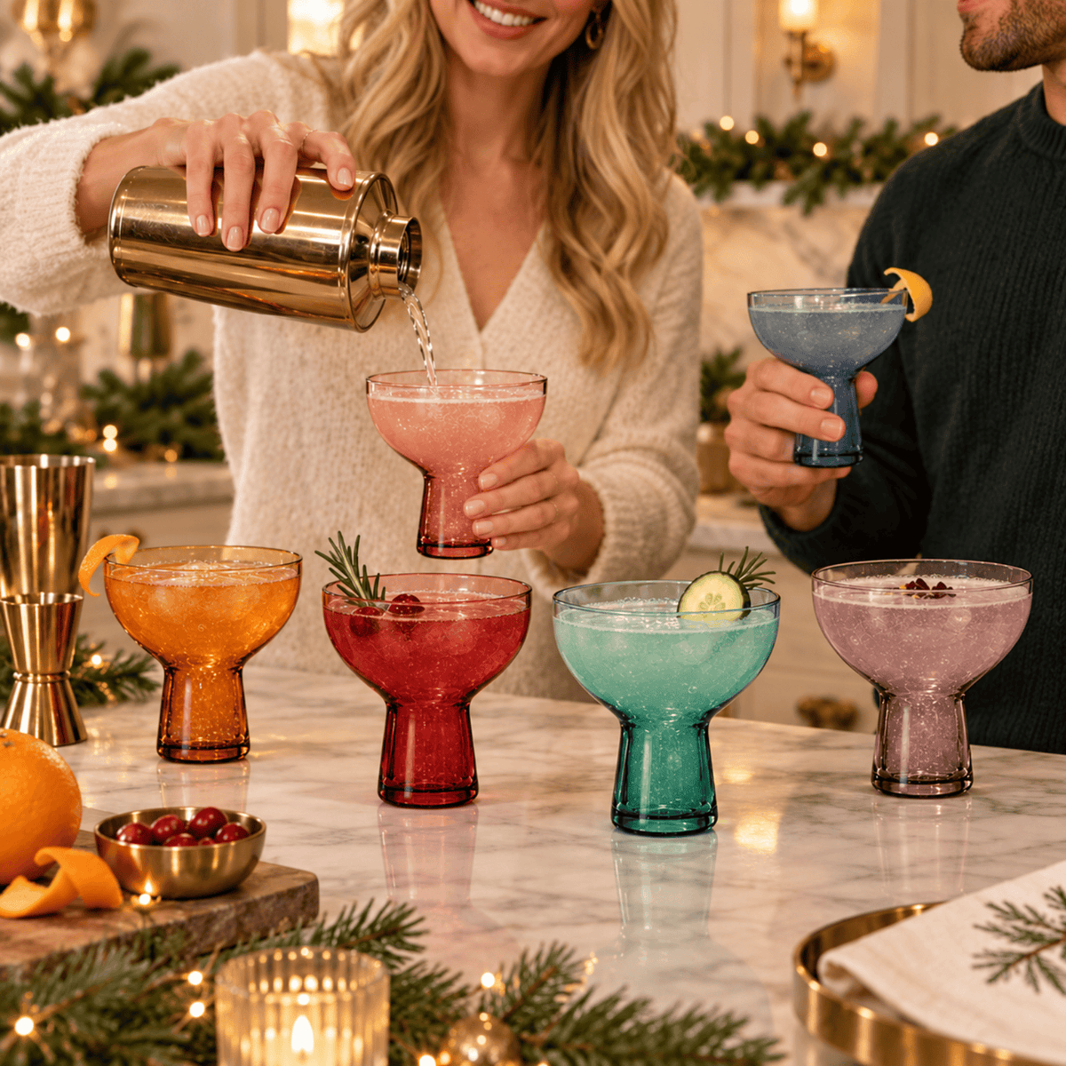 Tonal Margarita Cocktail Glassware | 10 oz | Set of 6 | Entertaining