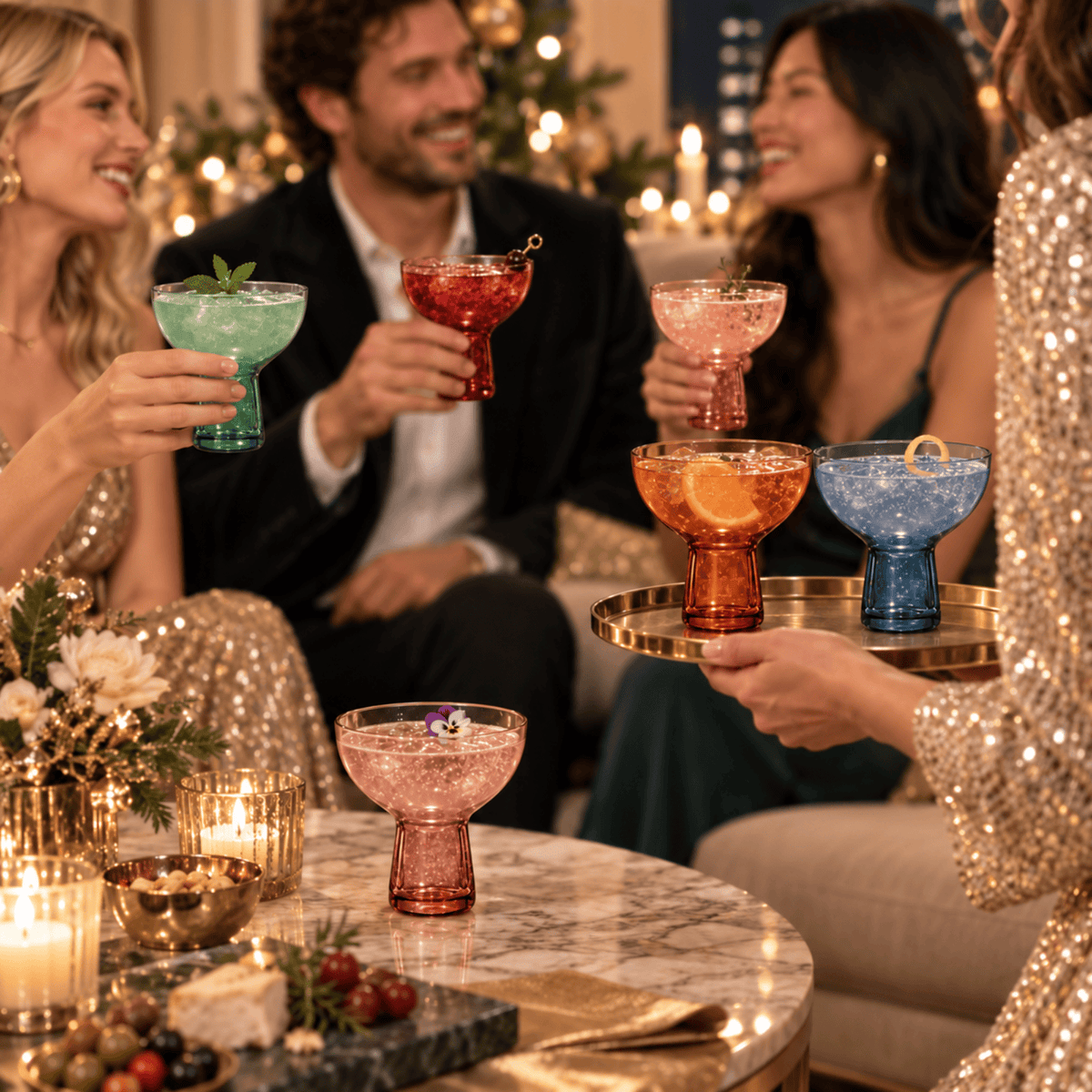Tonal Margarita Cocktail Glassware | 10 oz | Set of 6 | Entertaining