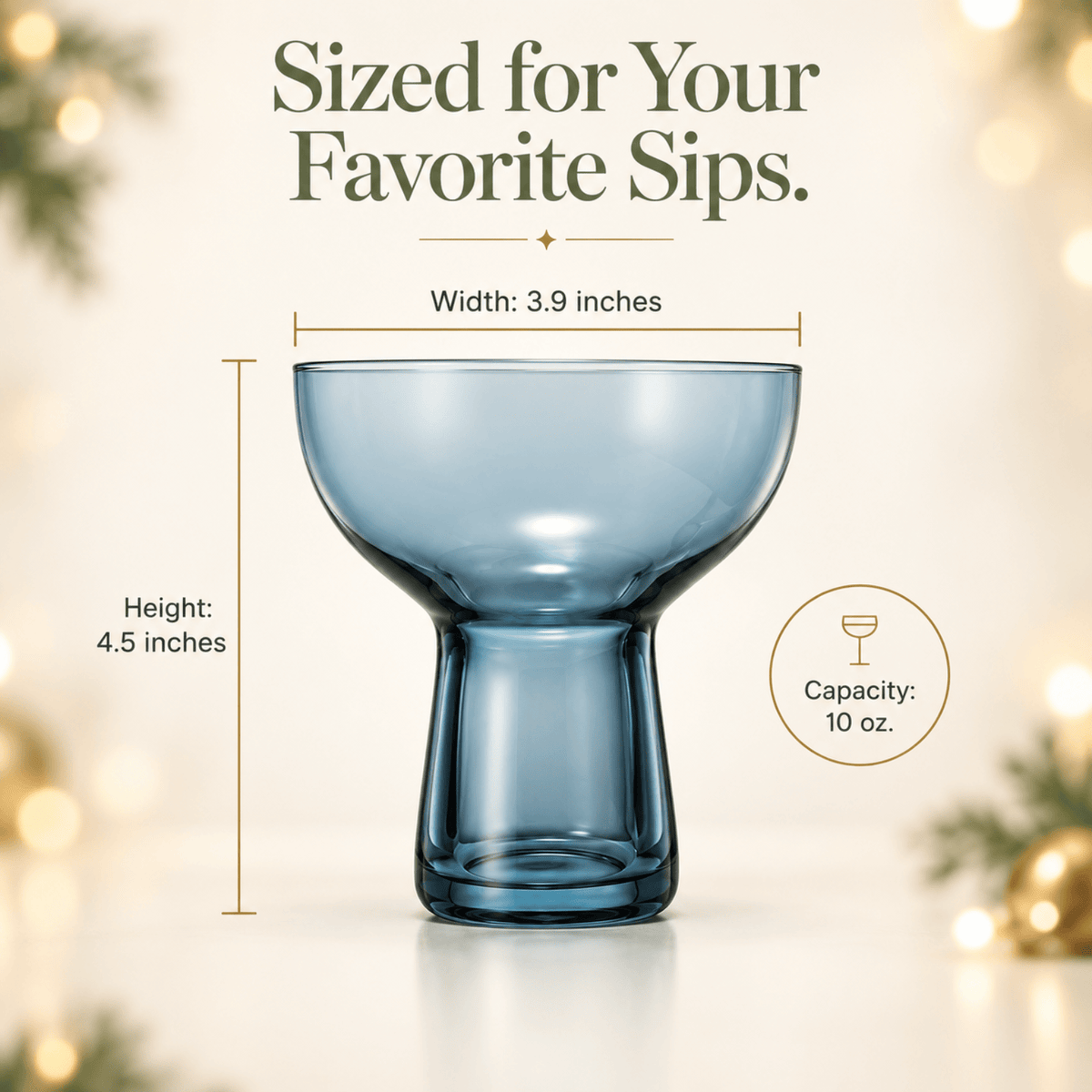 Tonal Margarita Cocktail Glassware | 10 oz | Set of 6 | Entertaining