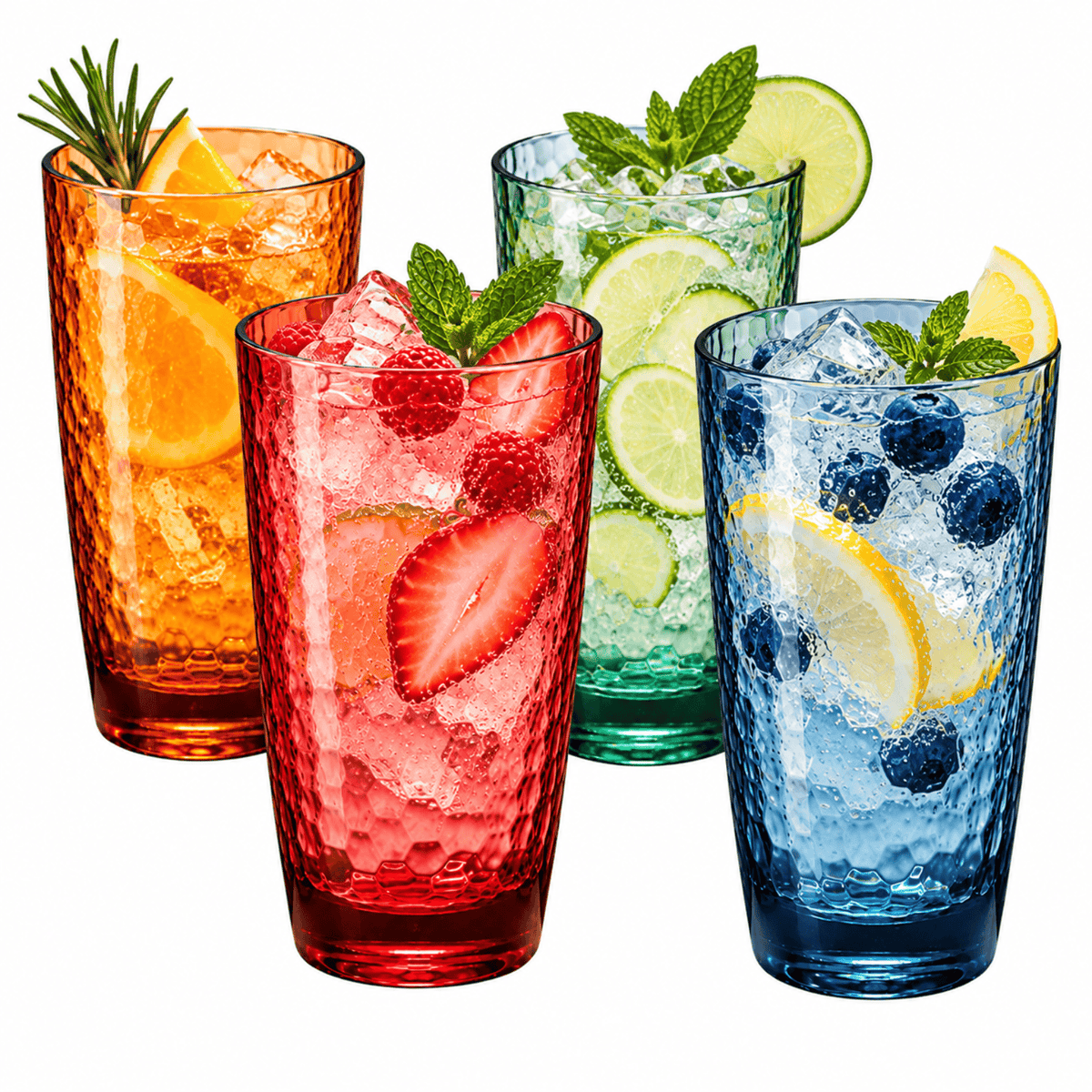 Eze Acrylic Highball Glassware | 19 oz | Set of 4 | Acrylic