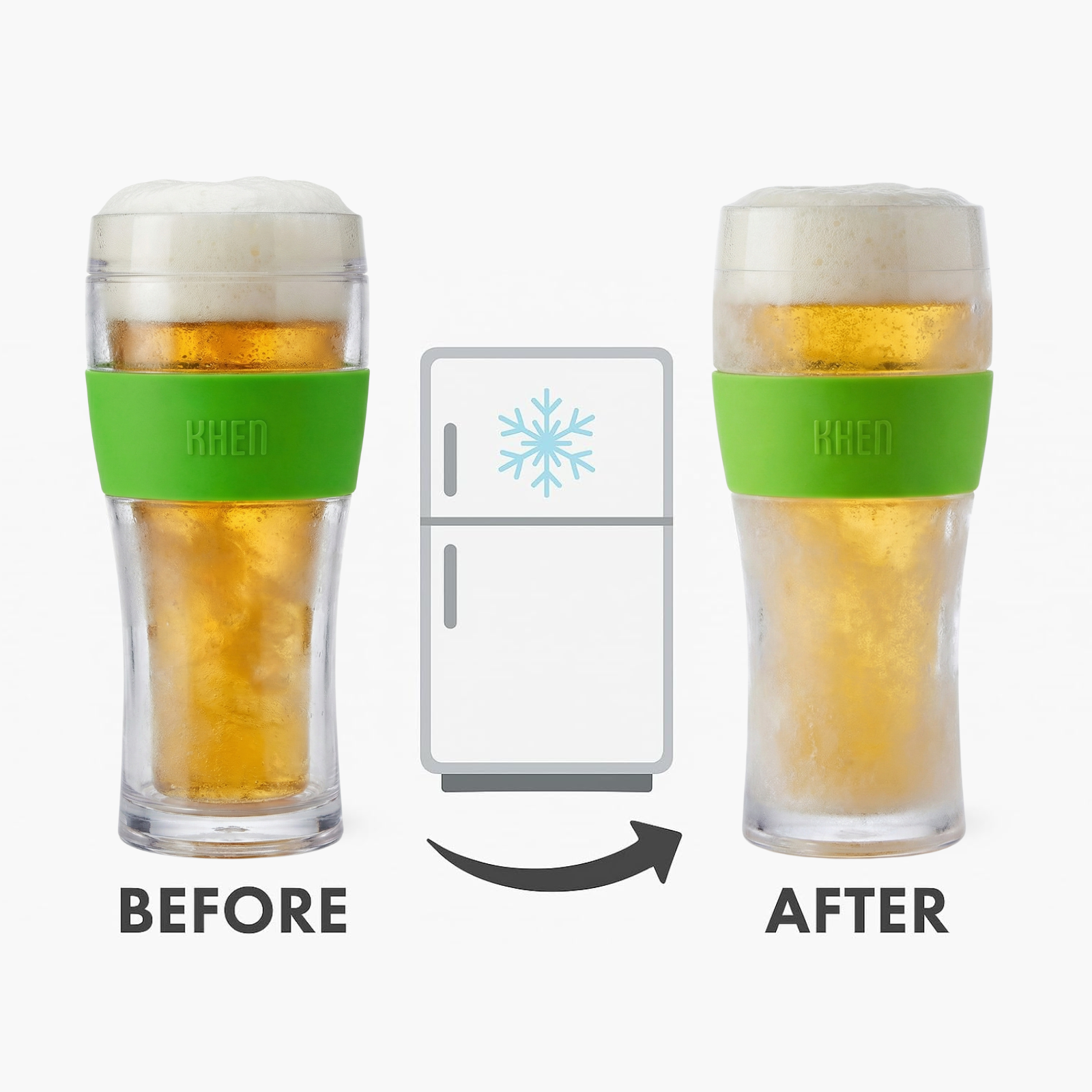 Barcelona Acrylic Cooling Beer Glassware, Set of 2 from PriceLows™