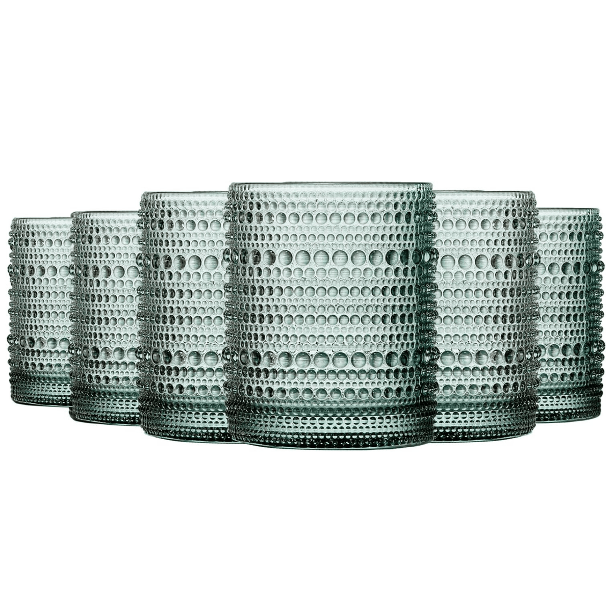 Tonal Hobnail Lowball Glassware | 12 oz | Set of 6 | Entertaining