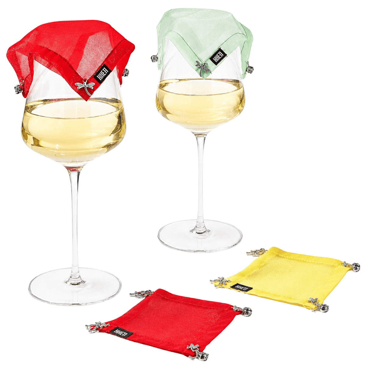 Weighted Outdoor Wine Glassware Covers | Set of 4 | Accessory | Entertaining