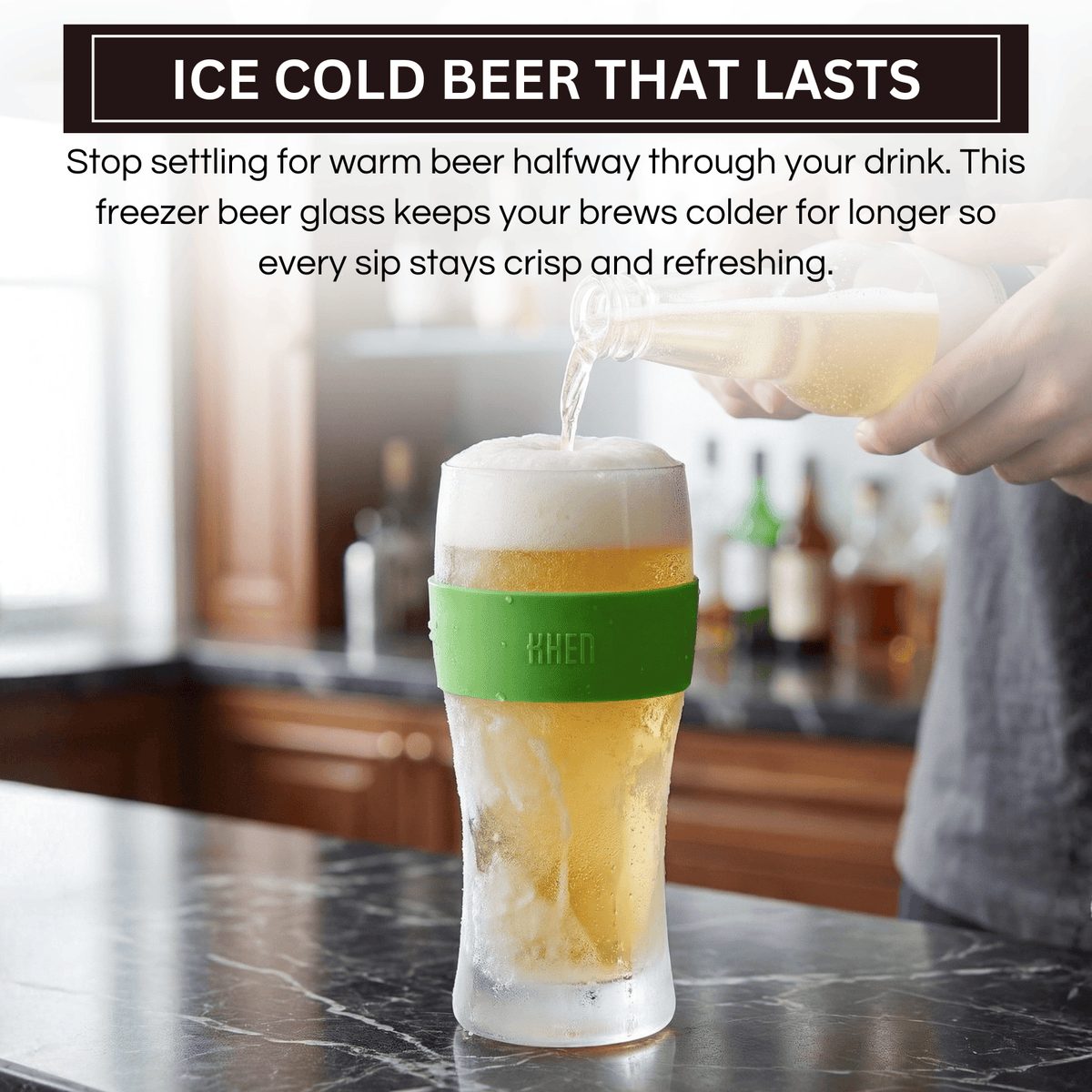 Barcelona Acrylic Insulated Beer Mug, Single | 12 oz | Acrylic | Highball
