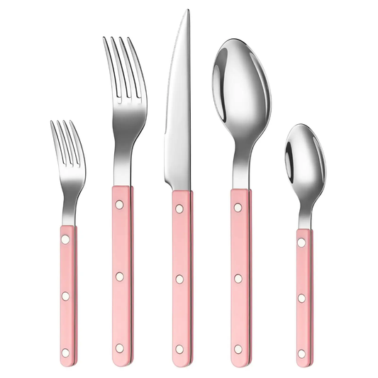 Khen Pink Cutlery Set of 20 –18/8 Stainless Steel Flatware