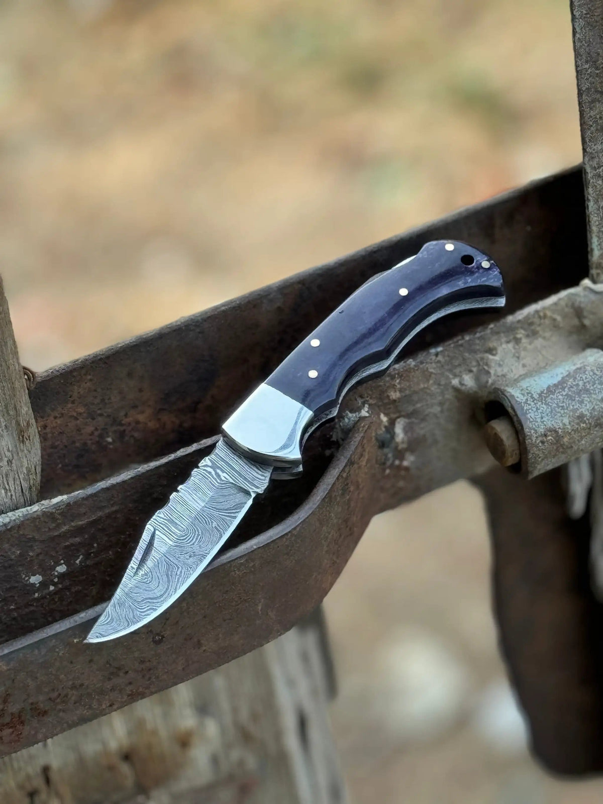 Custom handmade Damascus steel pocket knife | Damascus Steel | Hunting & Survival Knife | Home