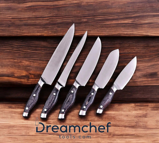 Premium J2 Steel Knife Sets 13" Blade with Pakkawood Handle & Steel Bolster | 13 Inch | Steel | Kitchen Knives Set