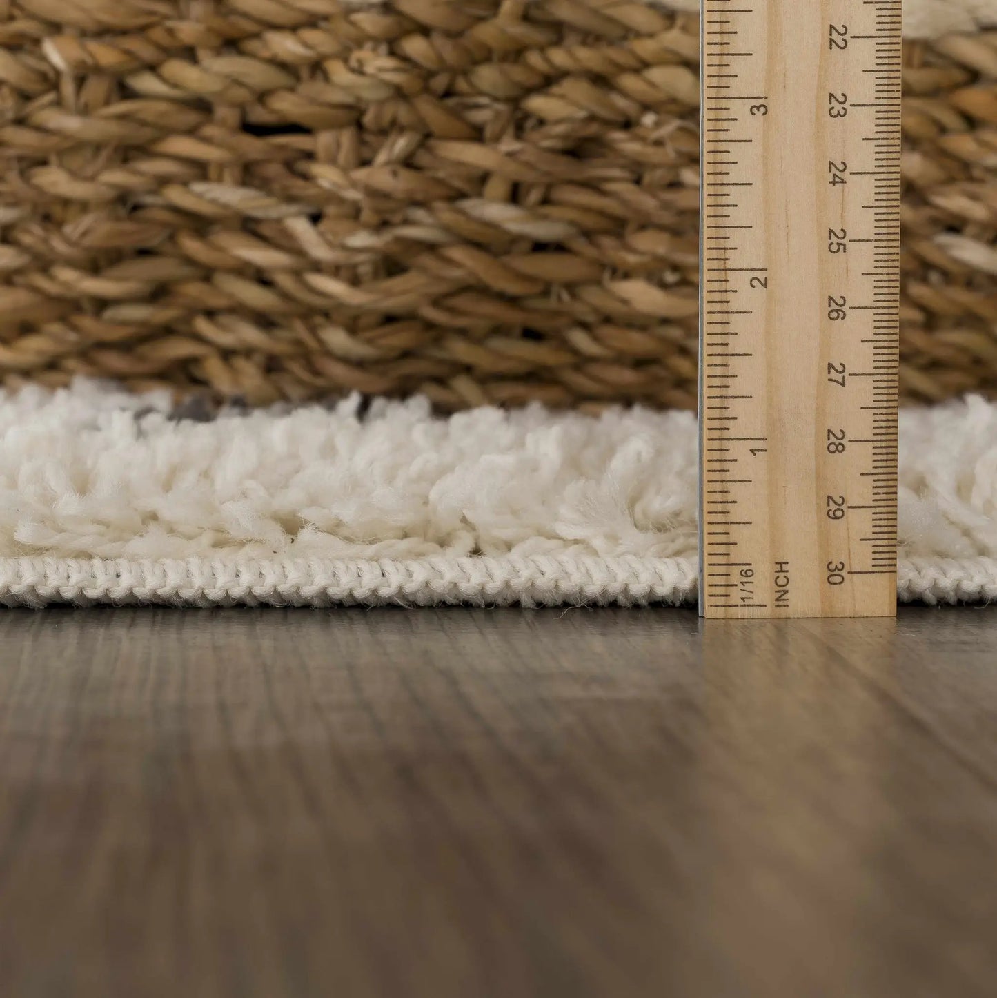 Wallagrass Beige/Black Trellis Tassel Shag from PriceLows™