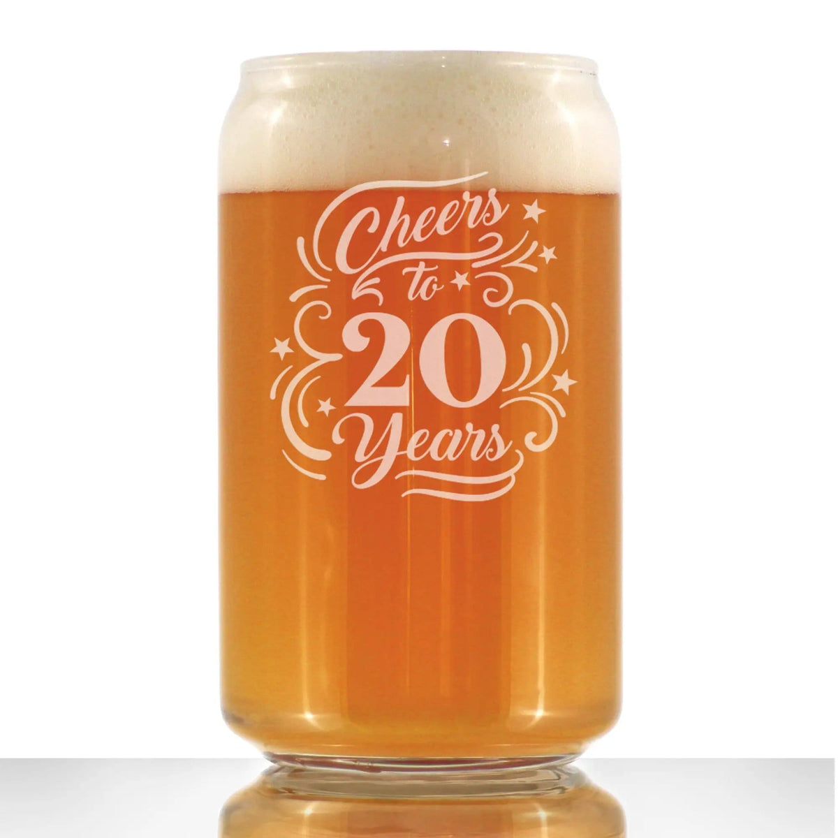 Etched Stemless Wine Glass | 11 oz | Dishwasher Safe | Cheers to Years - Anniversary Party Cups & Decor