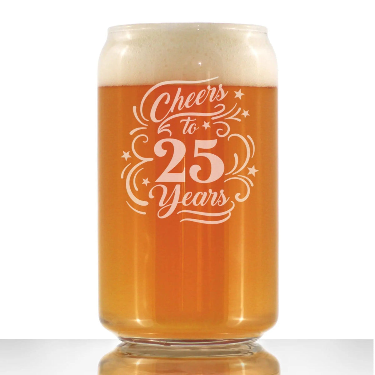 Etched Stemless Wine Glass | 11 oz | Dishwasher Safe | Cheers to Years - Anniversary Party Cups & Decor