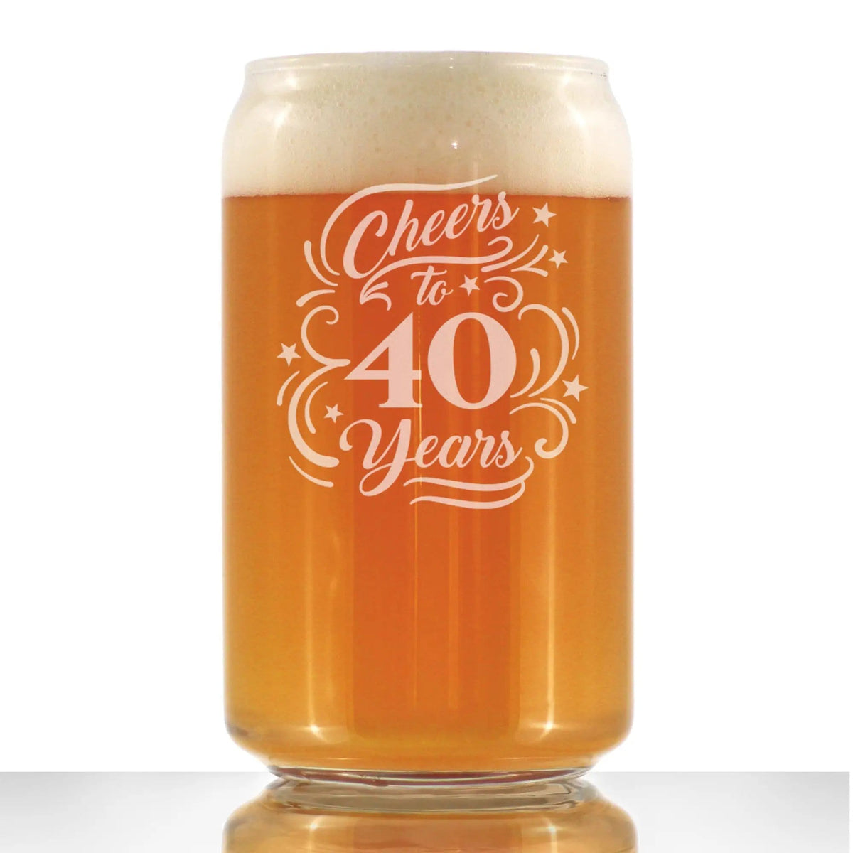 Etched Stemless Wine Glass | 11 oz | Dishwasher Safe | Cheers to Years - Anniversary Party Cups & Decor