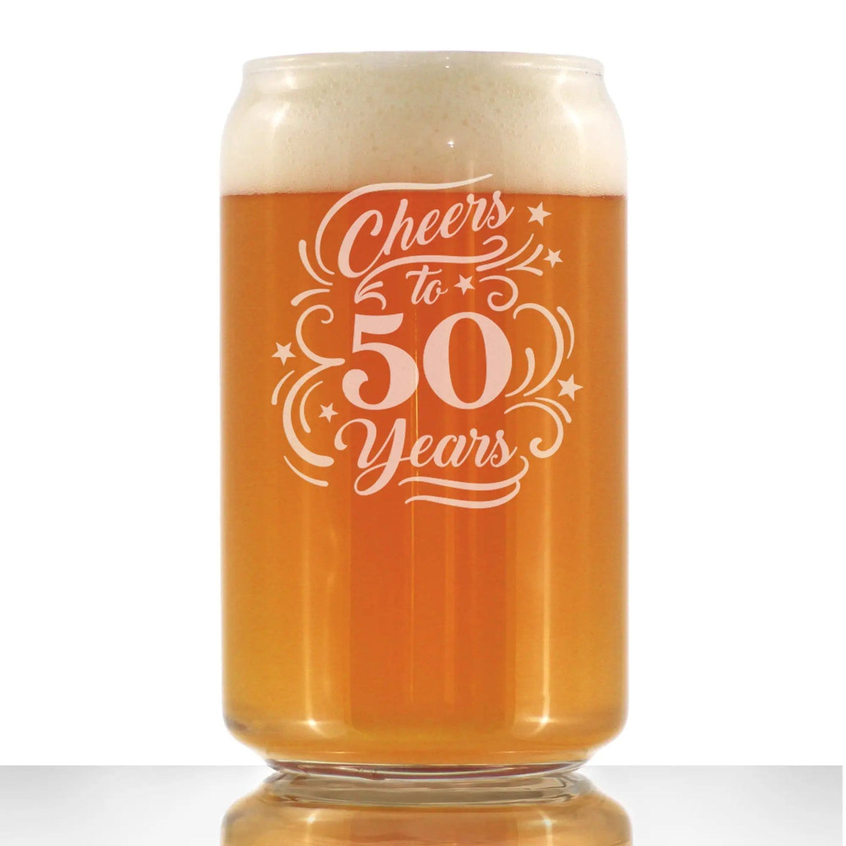 Etched Stemless Wine Glass | 11 oz | Dishwasher Safe | Cheers to Years - Anniversary Party Cups & Decor